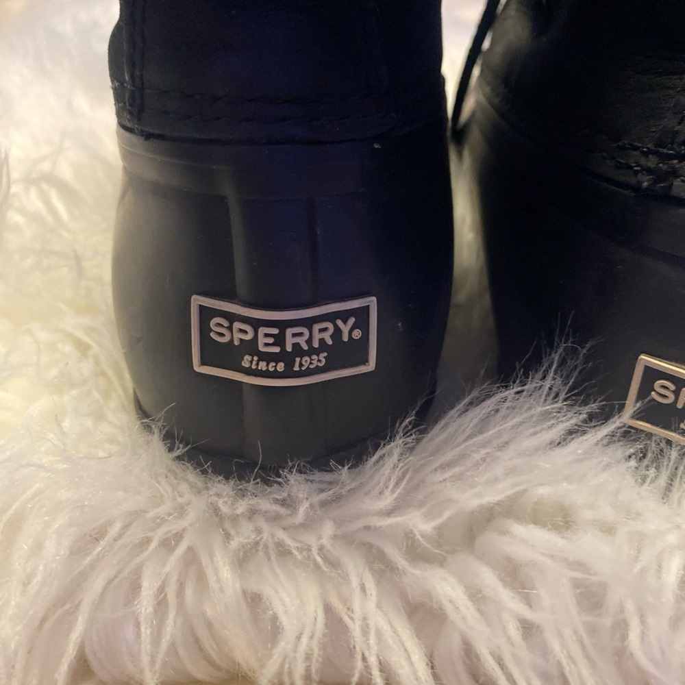 Sperry Women's Black Saltwater Winter (Duck) Boots. Size 9.5. Excellent Cond - Picture 9 of 16